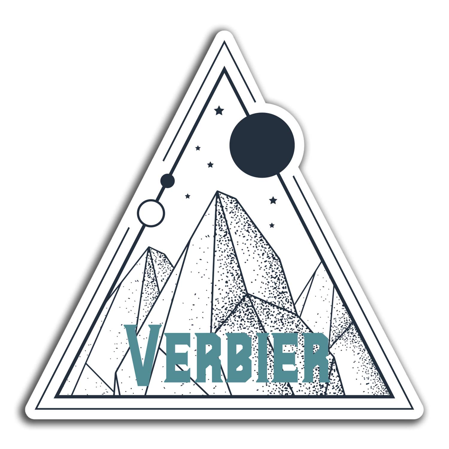 2 x 10cm Verbier Mountains Vinyl Stickers - Travel Sticker Laptop Luggage #23583 (10cm Wide)