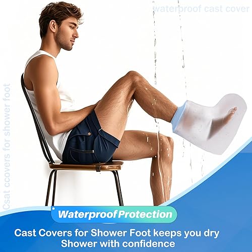 Miniatura 6 de Funda impermeable para pies de ducha, funda fundida para pies, funda impermeable para botas de ducha, cubierta de pie para ducha después de la