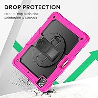 Vista 8 de SEYMAC Funda para niños para iPad Pro 12.9 2022/2021/2020/2018, resistente protección a prueba de golpes con protector de pantalla, soporte