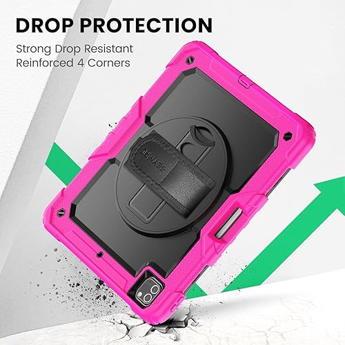 Miniatura 8 de SEYMAC Funda para niños para iPad Pro 12.9 2022202120202018, resistente protección a prueba de golpes con protector de pantalla, soporte giratorio