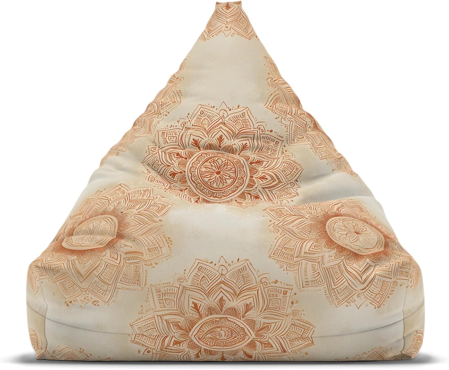 Boho Spiritual Bean Bag Chair Cover | Meditation Room Decor, Cozy Lounge Seat, Soft Pastel Floor Cushion, Relaxing Zen Room Design