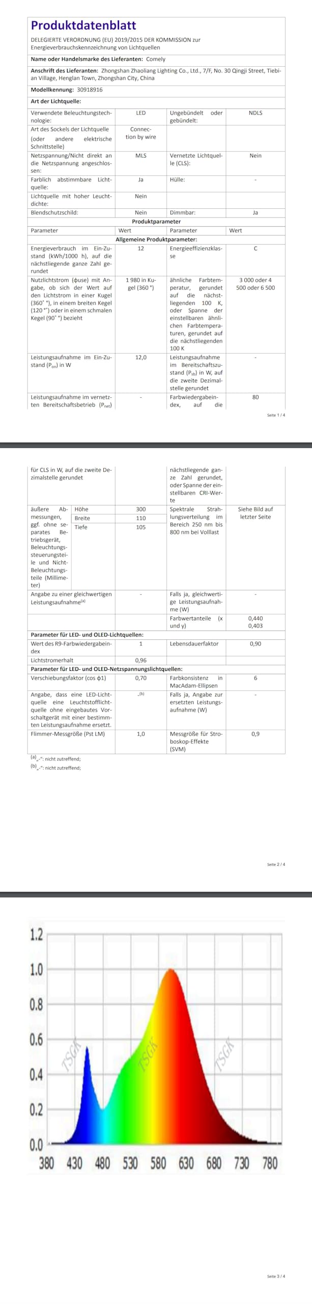 Comely 12W Lampada da Parete, 3 Temperature Applique LED 3000K/4500K/6500K | Oro 2000LM Lampade da Comodino Moderna LED per Corridoio, Camera da Letto, Soggiorno