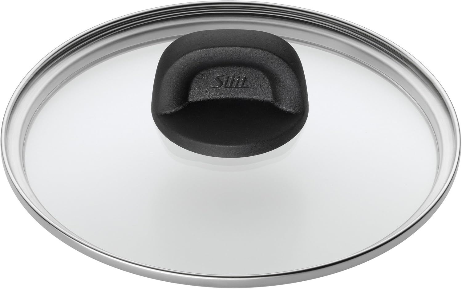 Silit Modesto Line Kookpan, groot 24 cm, glazen deksel, braadpan, inductie, 4,4 l, Silargan functioneel keramiek, zwart