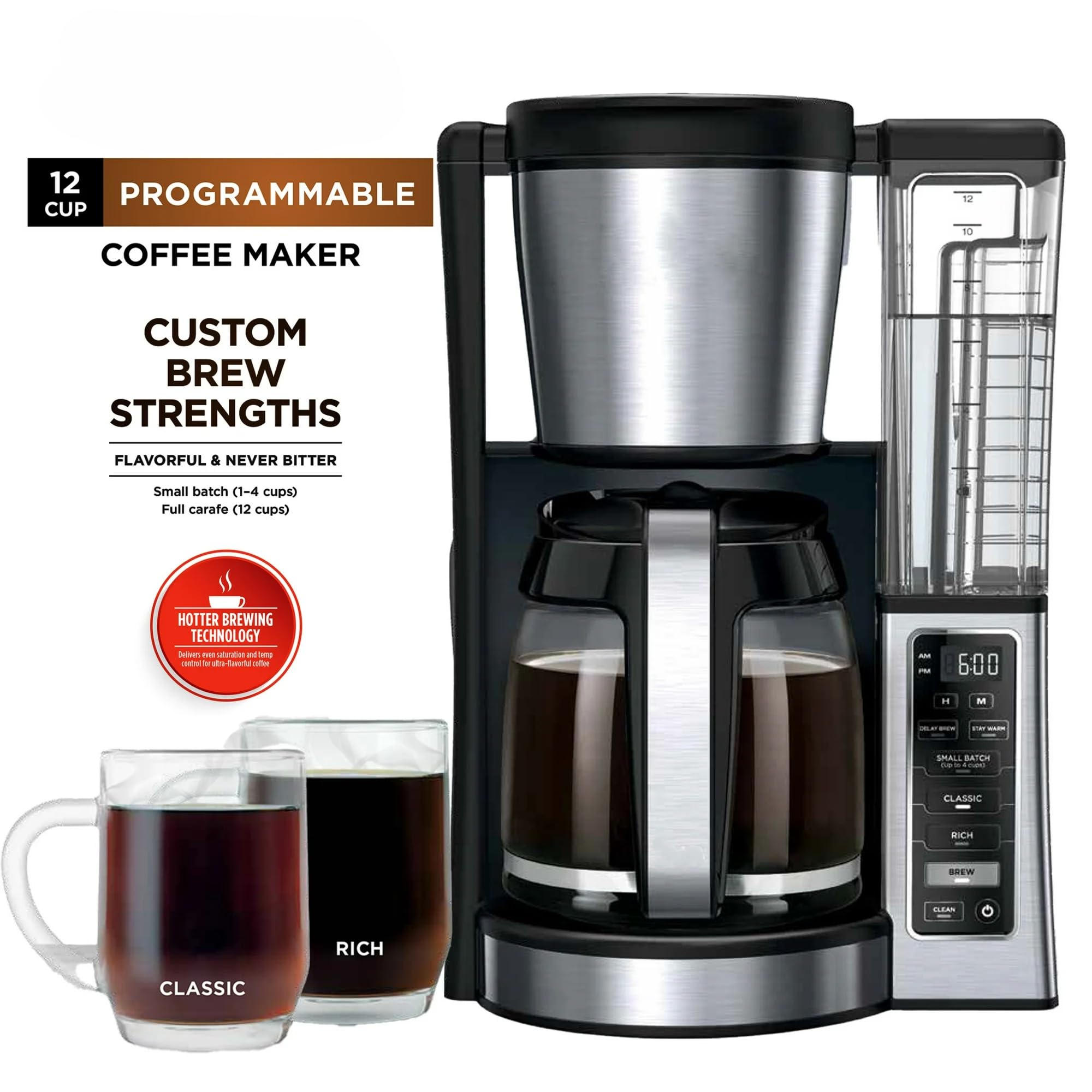 Amazon.com: Niinja 12-Cup Programmable Coffee Maker, Glass Carafe