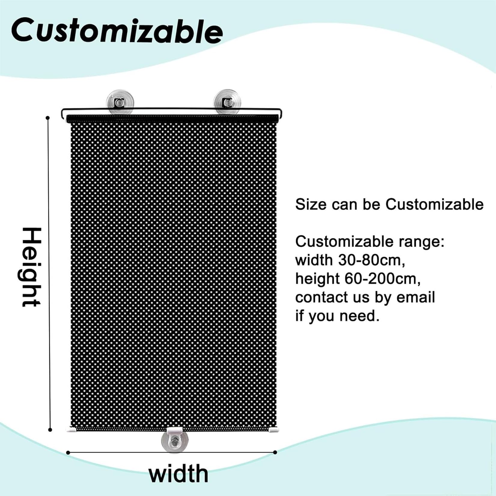 Store Occultant sans Perçage pour Fenetre 80x190cm Rideau Enrouleurs Thermiques avec Ventouse,Transmission De La LumièReprotection Solaire,pour FenêTre De Toit Chambre/Salon/Bureau/Voiture