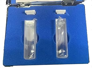 UV Quartz Cuvettes for Spectrophotometer Standard Quartz Cells (Set of 2 Pcs) (Optical Windows: 2; Spectral Range: 190-2500 nm; Pathlength: 10 mm; Volume: 3.5 ml; A Non-Sealing PTFE Cover)
