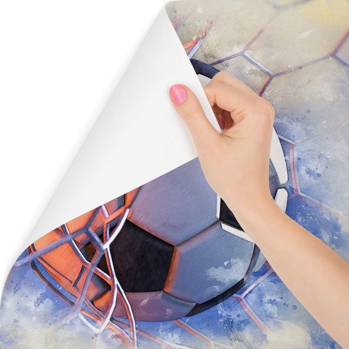 Papel pintado fotográfico con estructura de vinilo para sala de estar, portería de fútbol, 312 x 219 cm, papel pintado para pared moderno XXL, 312 x 219 cm