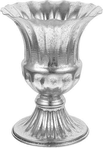 Jarrón decorativo dorado con arreglo de flores, jarrón de metal vintage con base de hierro, mini arreglos florales, maceta para bodas, fiestas,