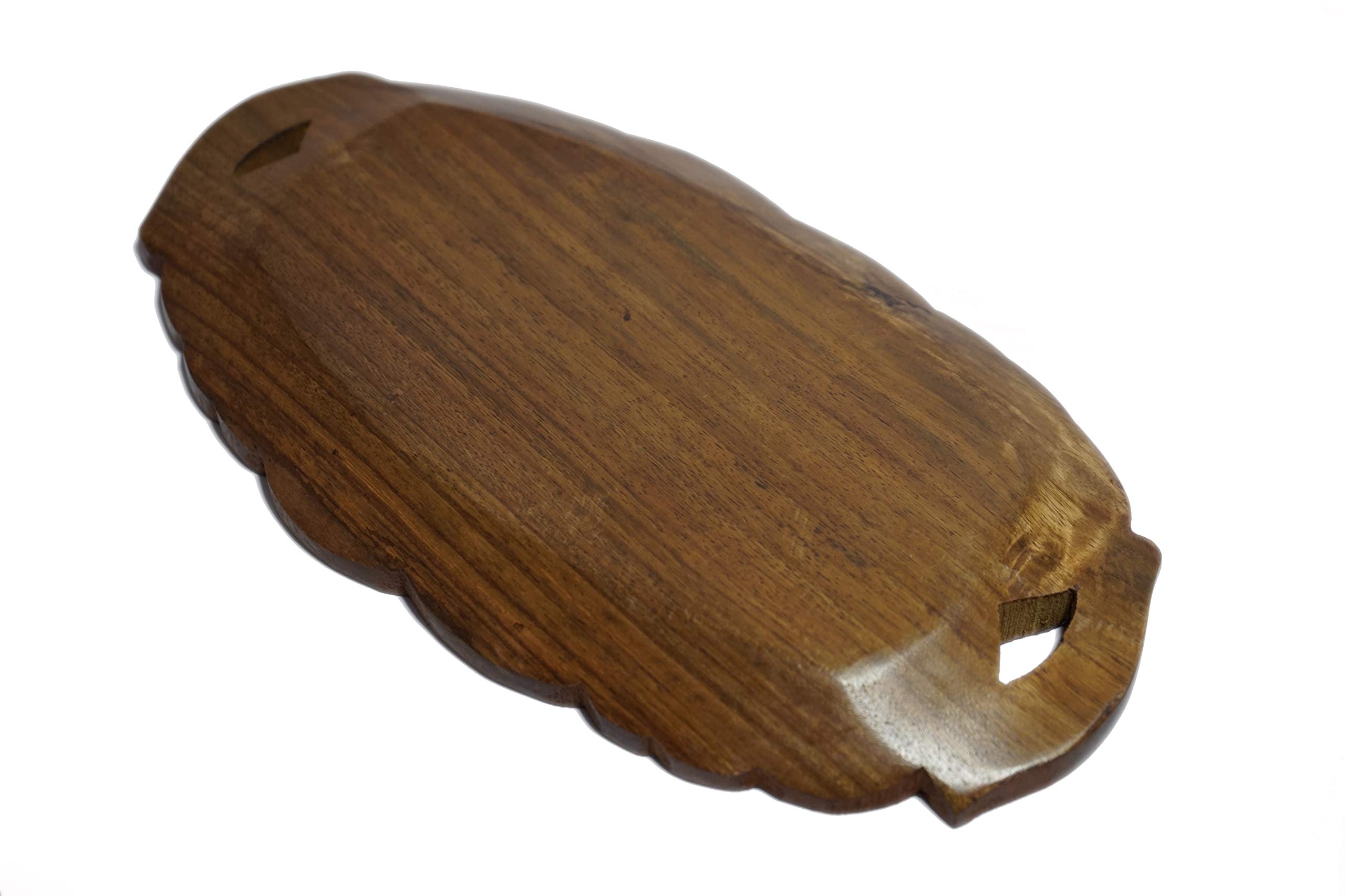 DECORVAIZ Serving Snacks, Dry Fruits Handcrafted Wooden Tray Cum Platter - 4 Compartments 3