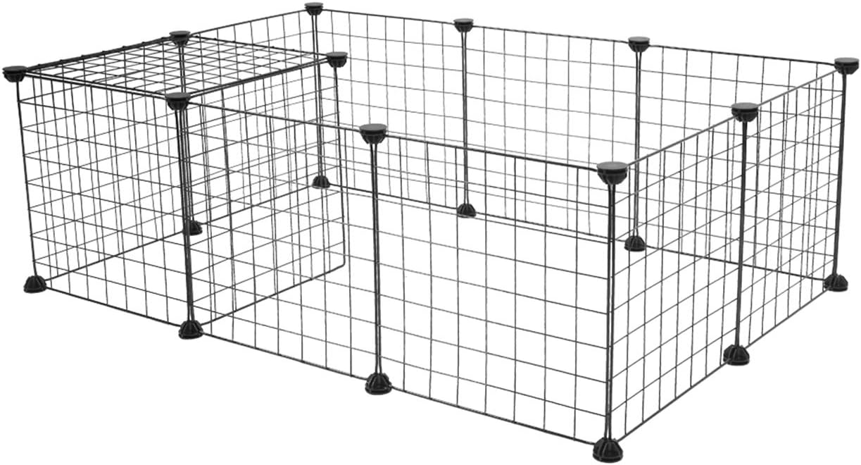 Pet Playpen,Small Animal Cage Indoor Portable Metal Wire Yard Fence Black Sturdy Pet Playpens for Cats,Dogs,Guinea Pigs,Rabbits MITPATY MITPATY