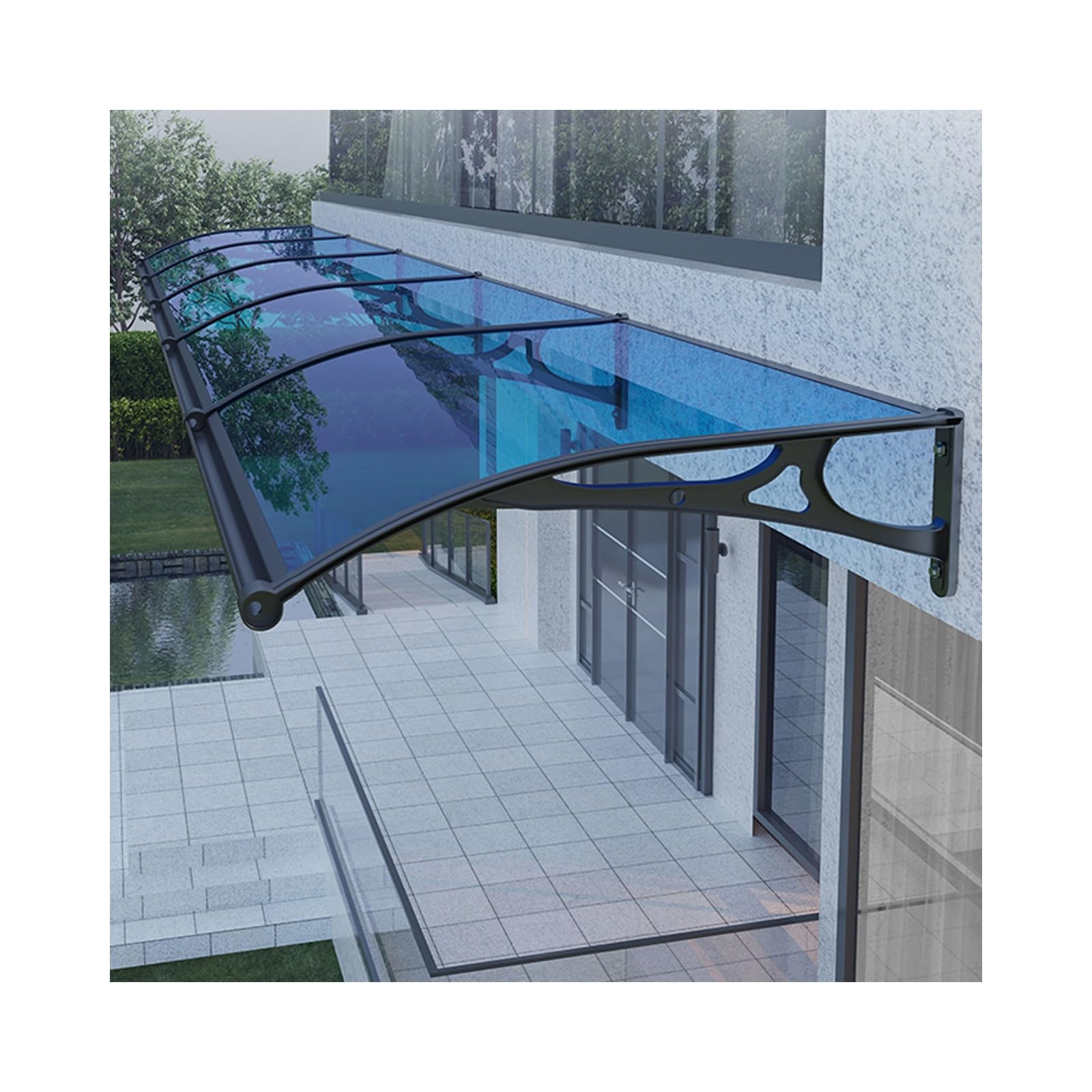 Auvent imperméable 150x110 cm pour vitrines et terrasses de café