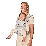 Ergobaby Omni Classic Baby Carrier Newborn to Toddler - Breathable Baby Carriers for Summer - All-Position Carrier with Lumbar Support (7-45 Pounds), Mesh, Pearl Grey