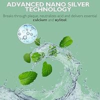 Vista 5 de Elementa Silver Pasta de dientes sin espuma sabor a menta de invierno Gel blanqueador de dientes 5 en 1 de 4 onzas líquidas Formulado por