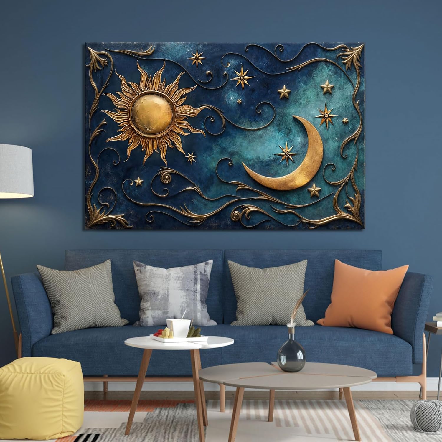 Amazon.com: Wamutole Sun and Moon Canvas Wall Art, Sun and Moon Decor