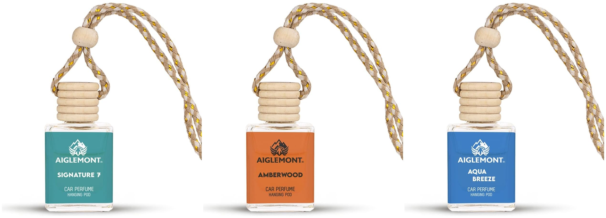 Car Perfumes combos | Signature 7 Scent, Amberwood& Aqua Breeze| Combo of 3 | 10 ml Each-image-43