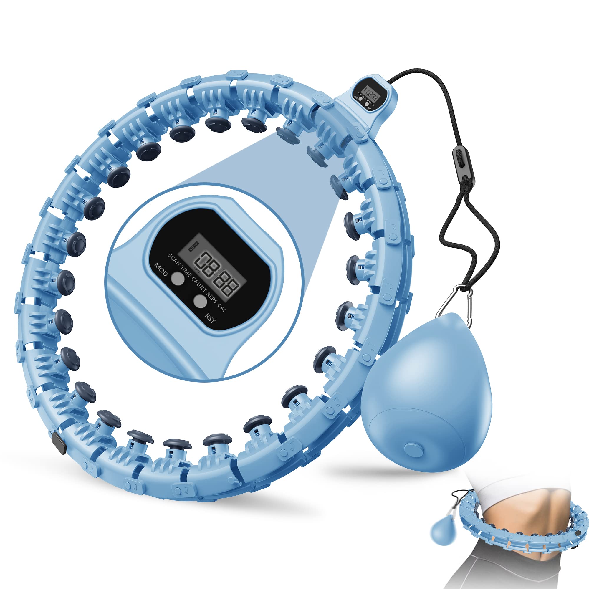 Buy SEEROY Smart Weighted Fit Hoop for Adults Weight Loss,2 in 1 Adomen