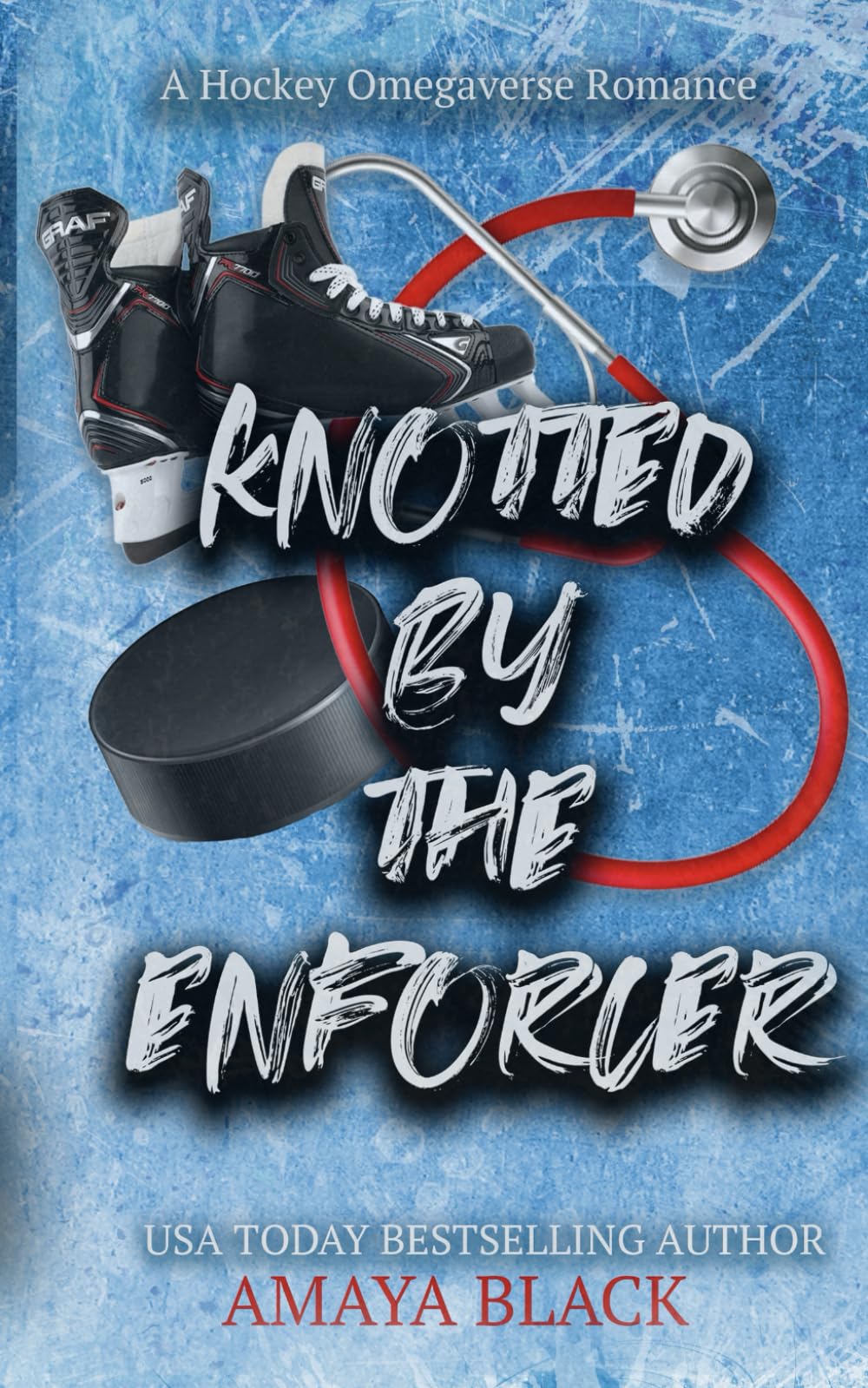 Knotted by the Enforcer: A Hockey Omegaverse Romance (Knotts and Ice)