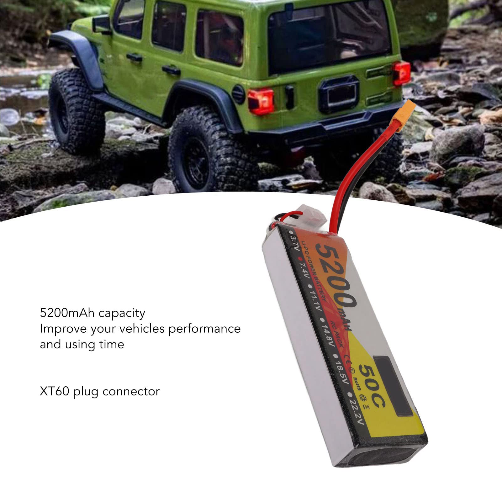 Batería RC Lipo 5200mAh 50C 7.4V