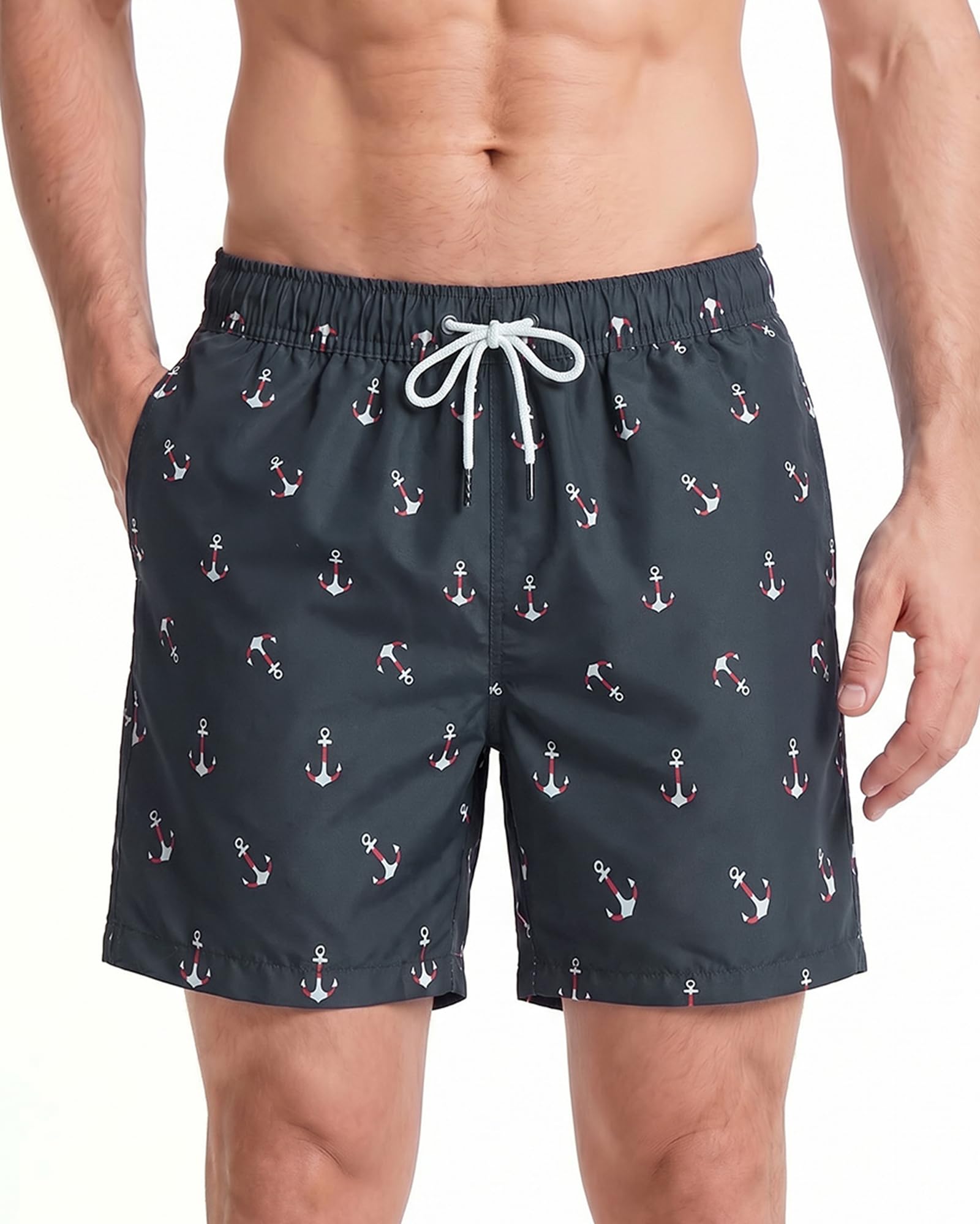 MaaMgic Men's Swimming Shorts Quick Dry Swim Trunks Casual Short with Pockets Fit Performance Surfing Swimwear, Blue2, XX-Large ( Waist:37''-39'' )