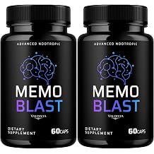 2 Pack Memo Blast Capsules - Official MemoBlast Premium Formula Supplement Pills, Advanced Support Formula for Overall Health & Wellness, All Natural Vive Nervo Review, 120 Capsules for 2 Months