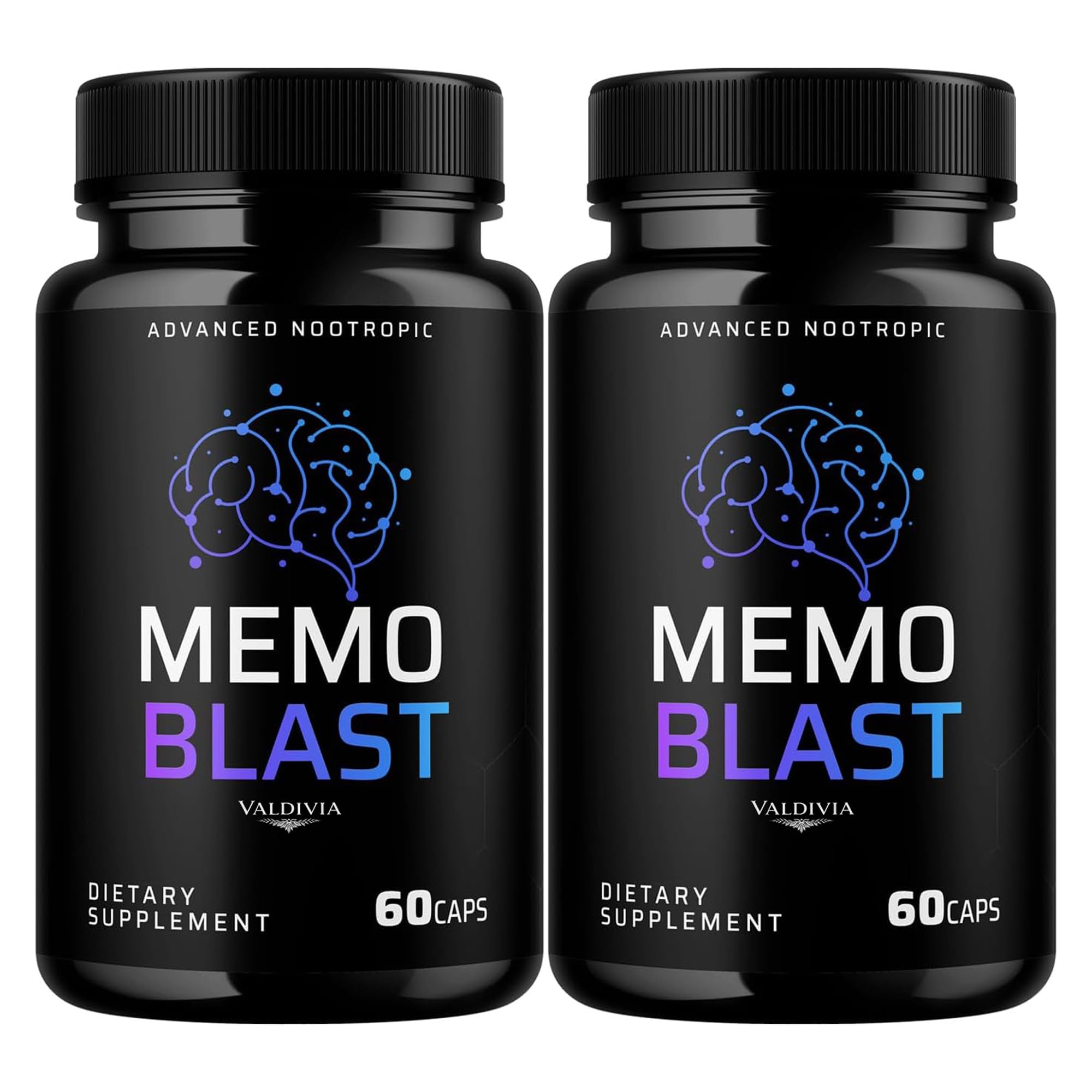 (2 Pack) Memo Blast Capsules - Official MemoBlast Premium Formula Supplement Pills, Advanced Support Formula for Overall Health & Wellness, All Natural Vive Nervo Review, 120 Capsules for 2 Months