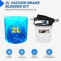 Vista 2 de GOOACC Kit de Purga de Frenos 2L Bomba de Vacío Neumática Extractor de Fluido con Botella de Rellenado 1L y Adaptadores Herramientas de Purga