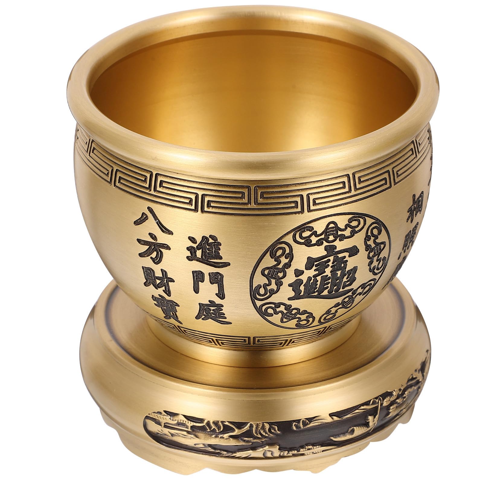 Trésor Feng Shui Bol en Laiton pour Décoration Maison et Bureau Lumineux