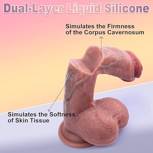 Miniatura 3 de Consoladores realistas que se sienten como la piel, juguetes sexuales para adultos, silicona suave con fuerte ventosa para jugar con manos libres,