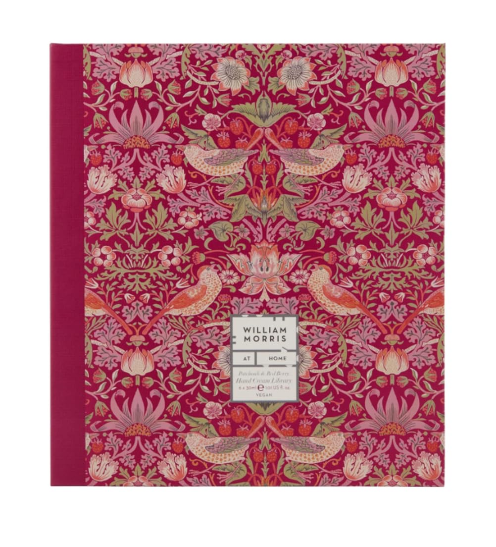 Heathcote & Ivory William Morris At Home Patchouli & Red Berry Hand Cream Library Set