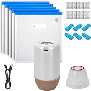 Filament Aufbewahrung Kit mit Auto Pumpe, 30 3D-Druck Filament Vakuumbeutel, 30 Trockenmittel, 6 Versiegelte Klemmen, Feuchtigkeitsschutz für Trockene Lagerung, Ideal für 3D Druck Vacuum