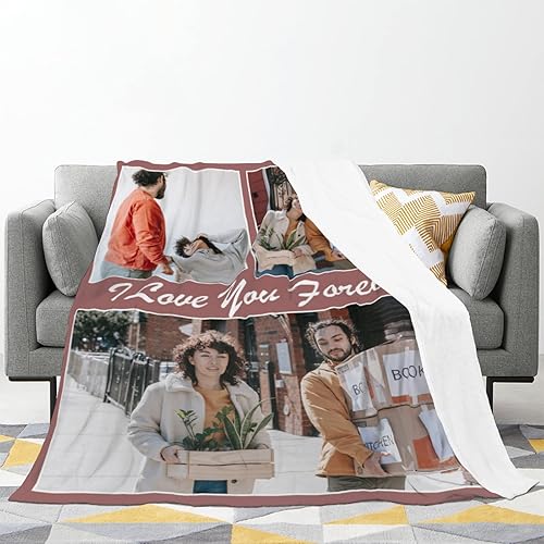 Vista 82 de Manta personalizada con texto fotográfico, manta de imagen personalizada para bebé, madre, padre, adultos, amigos, amantes, regalo personalizado
