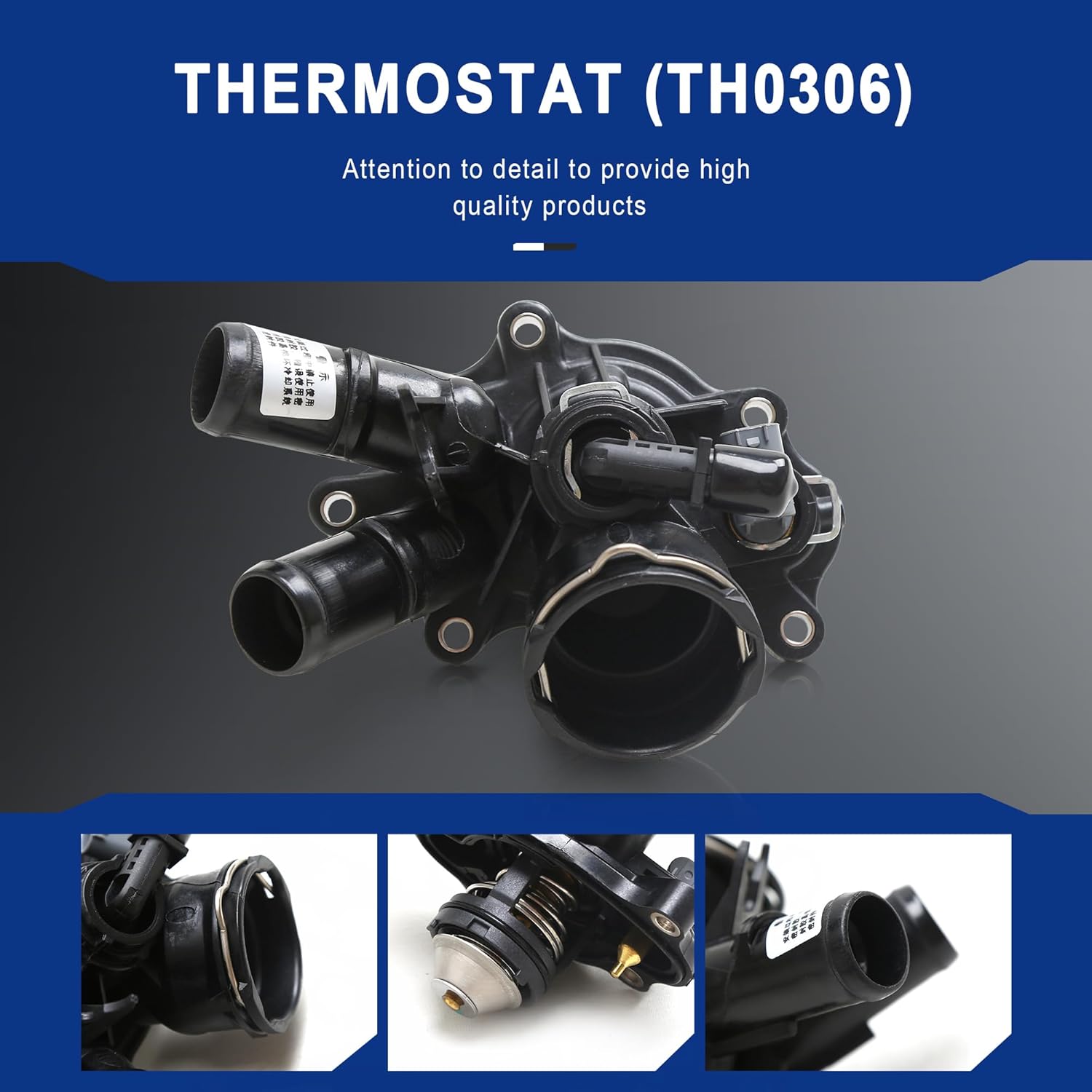 2712000315 Engine Coolant Thermostat Housing Assembly Compatible with Mercedes-Benz C180 C200 C250 W204 C204 S204 E200 W212 A207 C207 SLK200 SLK250 2712000115 2712000215