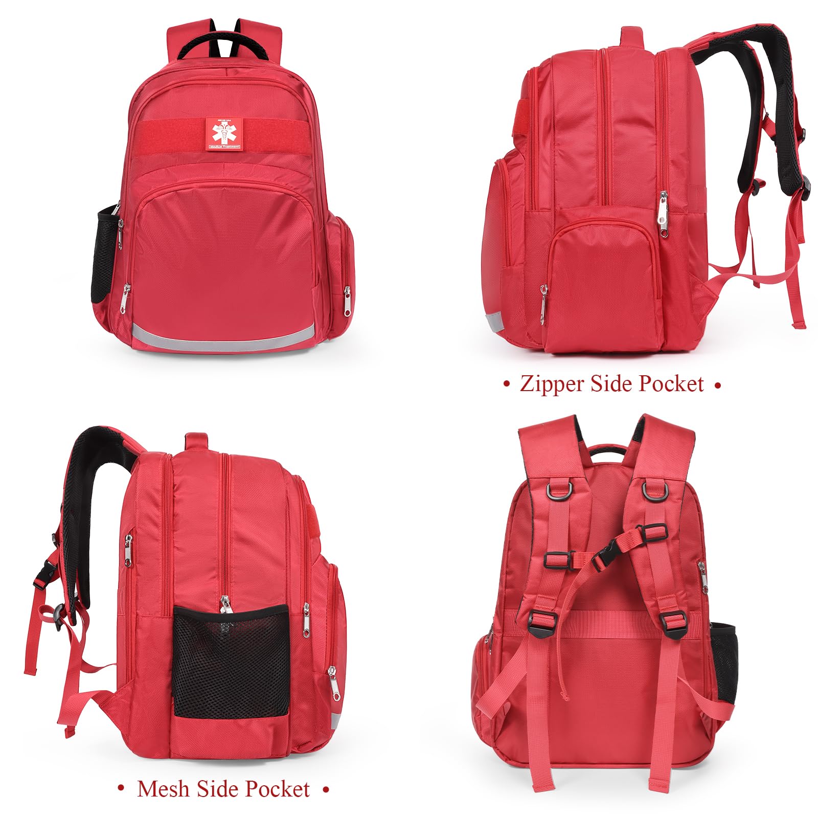 Gatycallaty Emt Erste-Hilfe-Rucksack, leer, Ems, Notfall, Zuhause, Gesundheit, Wandern, Trauma, Reisen, Camping, Rot, 2 Stück