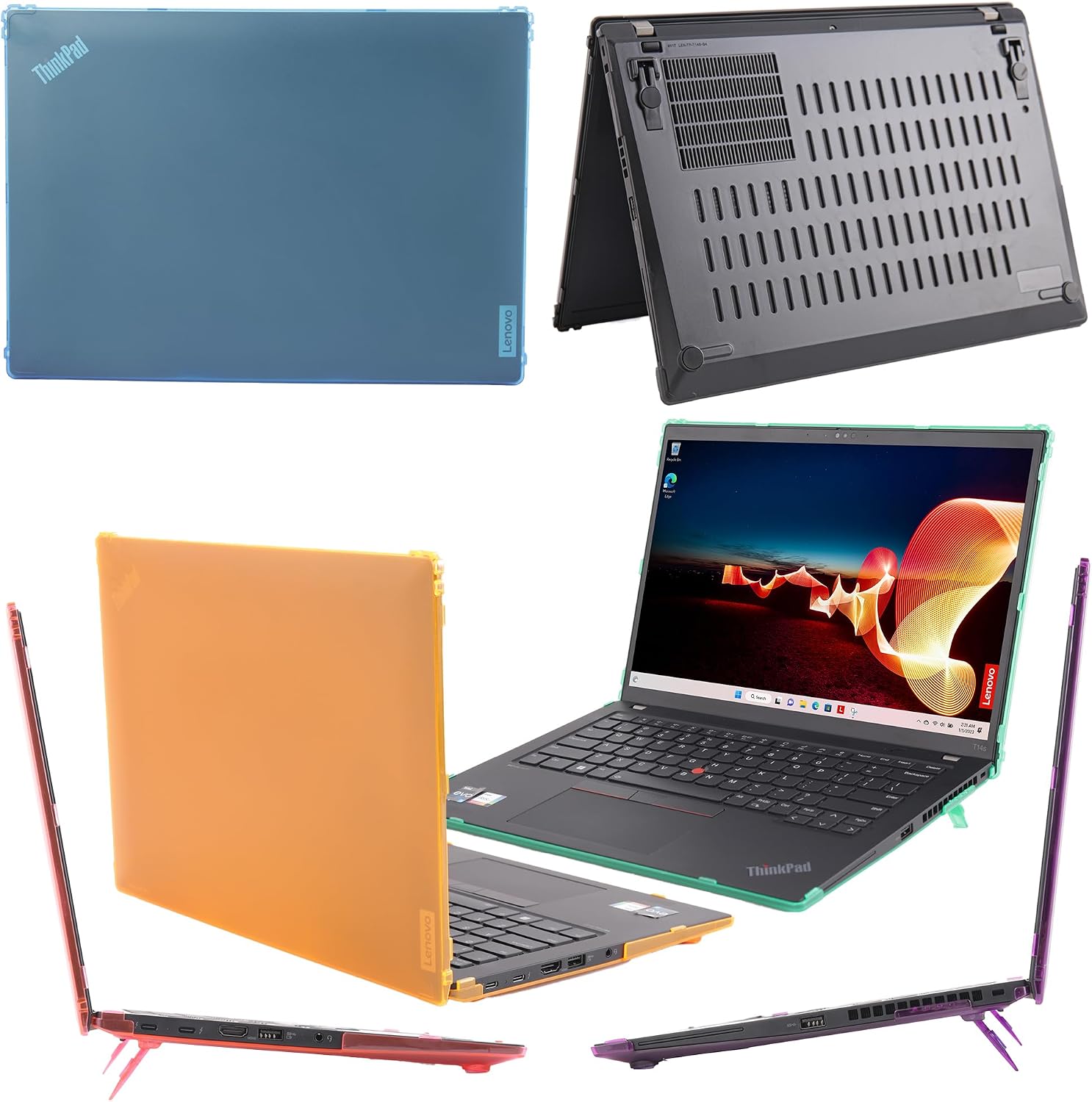 mCover Hard Case ONLY Compatible for 2023-2024 14" Lenovo ThinkPad T14s Slim Gen 3 / Gen 4 Windows PC (with 180° Hinge, NOT Fitting Any Other Lenovo Models) - Purple image 5