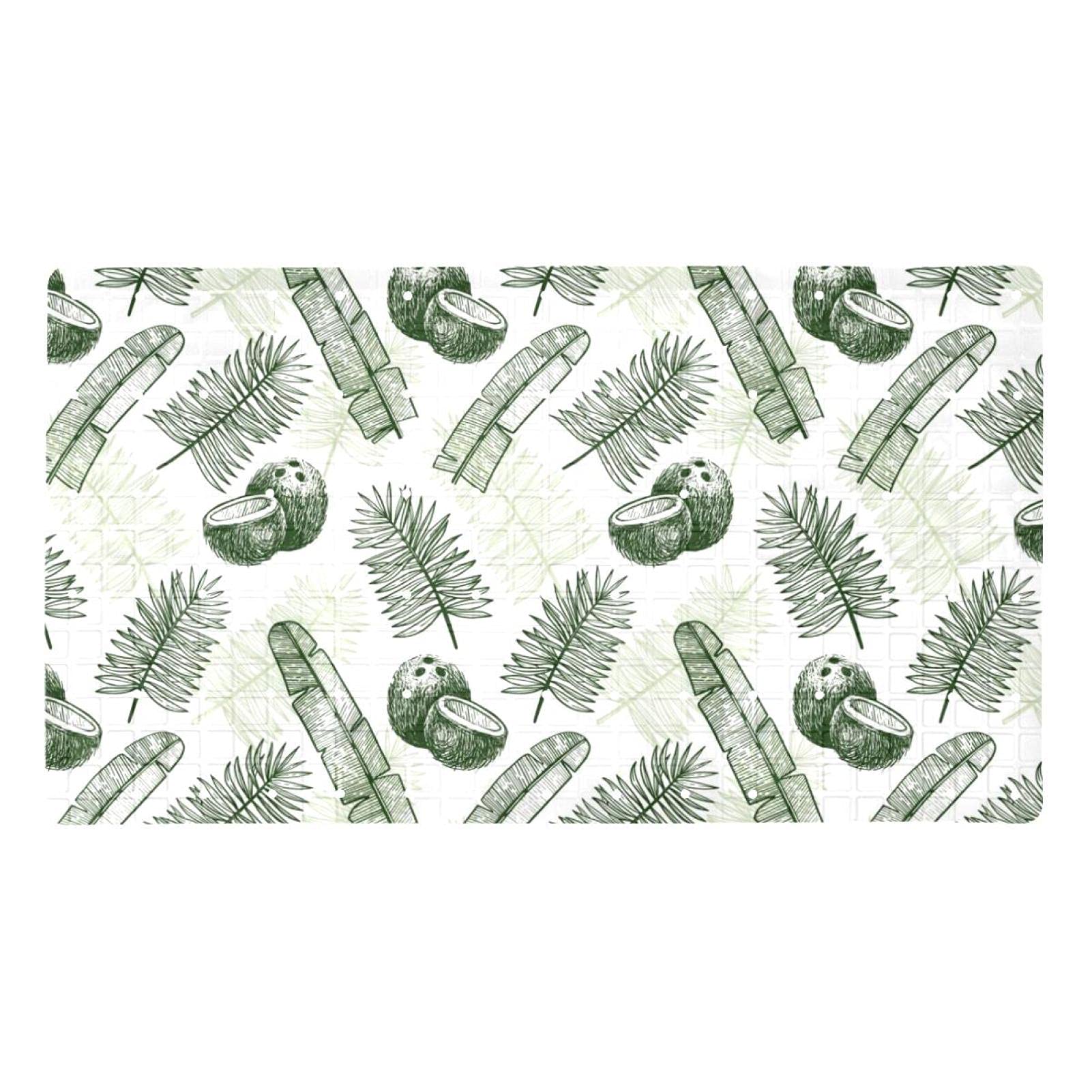 Tapis de baignoire antidérapant pour une douche ambiance tropicale