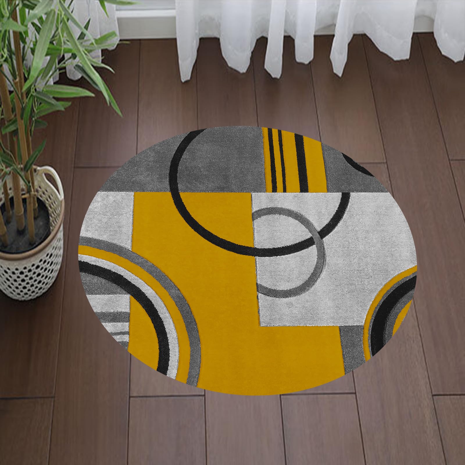 Tapis antidérapant lavable salon chambre grand tapis rectangulaire géométrique 110x180 cm