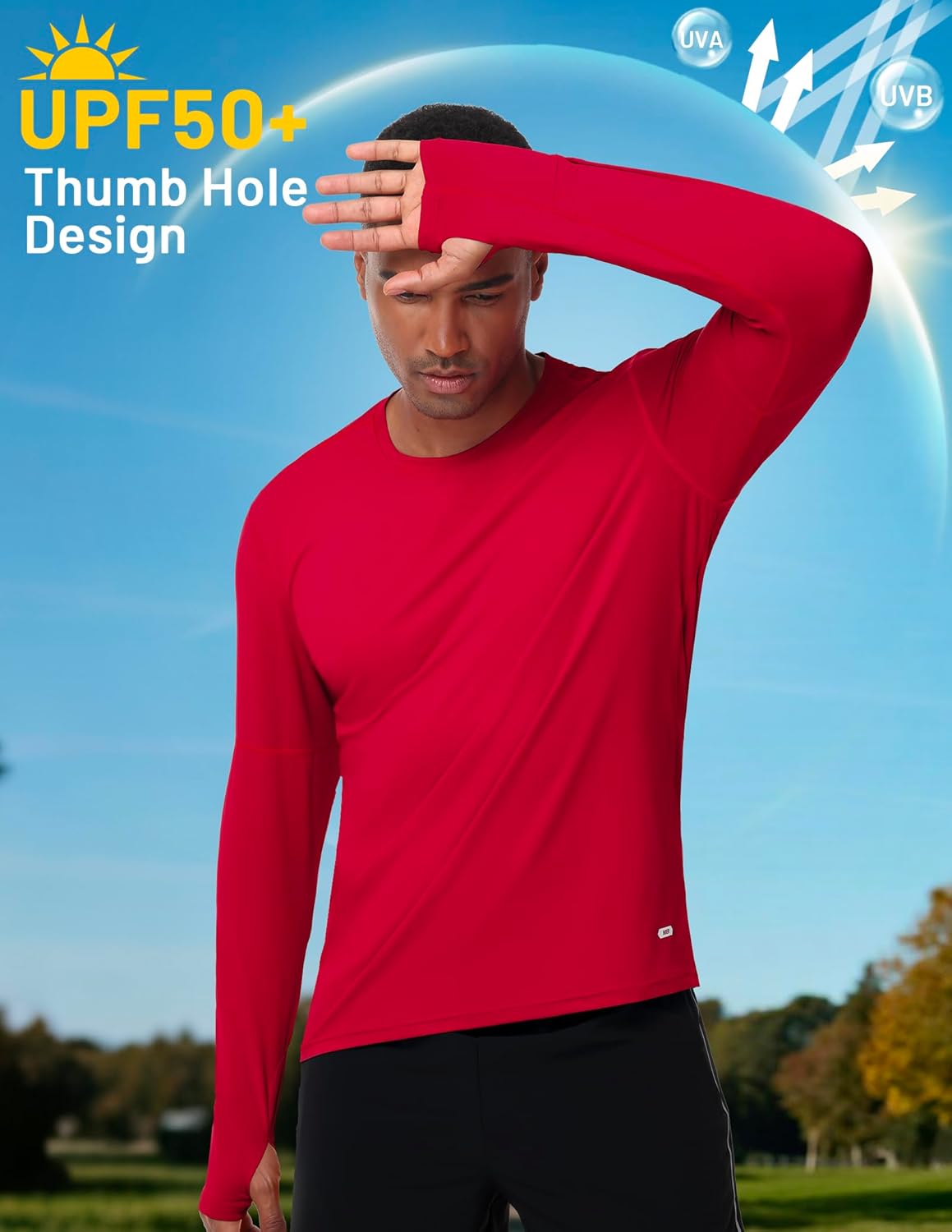 MIER Long Sleeve T Shirts for Men Quick Dry UPF 50+ UV Sun Protection Tee Shirt for Athletic Running Workout Gym Fishing - Image 3