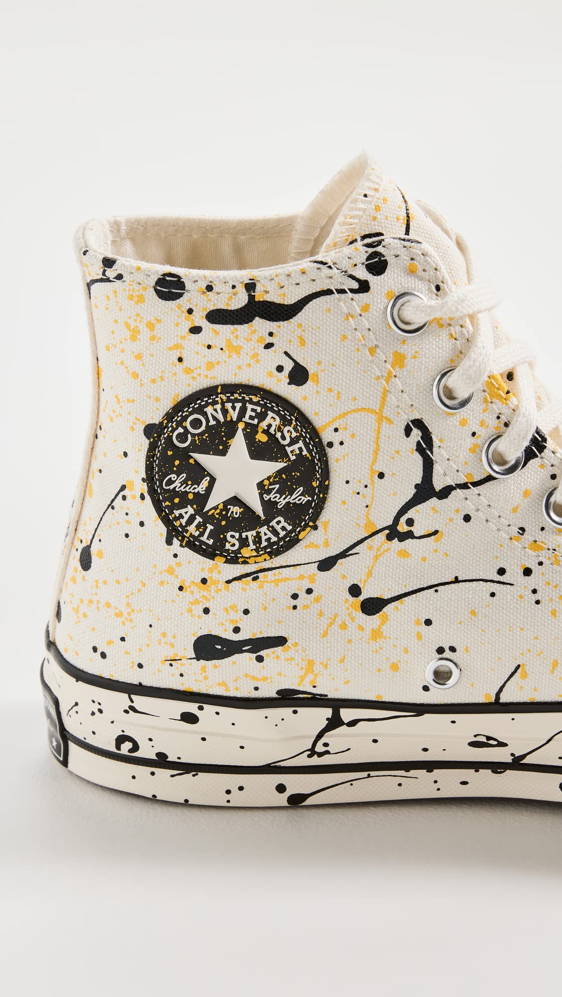 Converse Men's Chuck 70 Hi Paint Splatter Sneakers, Egret