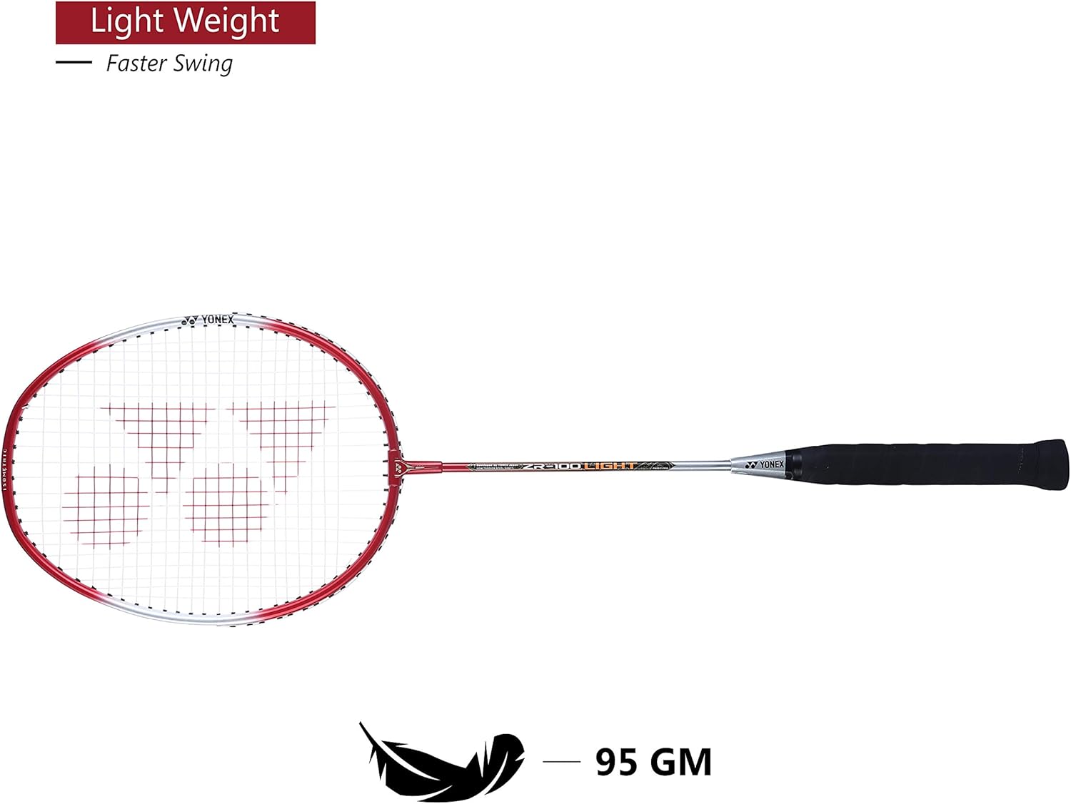 YONEX ZR 100 Light Aluminum Blend Badminton Racquet with Full Cover, Set of 2