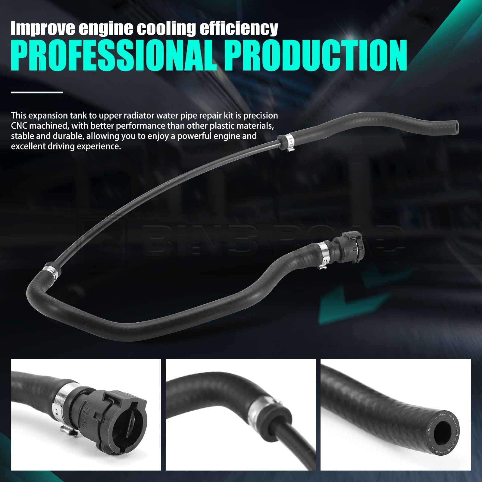 Amazon.com: BINB ROAD Expansion Tank to Upper Radiator Water Hose 