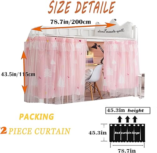 Vista 103 de Dorm Home Bunk Nets Bed Curtains Cloth Bed Canopy Blackout College Students Shading Nets Breathable Single Sleeper