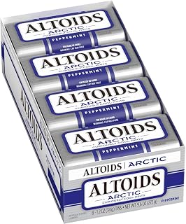 Altoids Arctic Peppermint Sugar-Free Breath Mints, 1.2 oz Stand-Up Tins, Bulk Pack of 8 - Curiously Cool Freshness On-the-Go