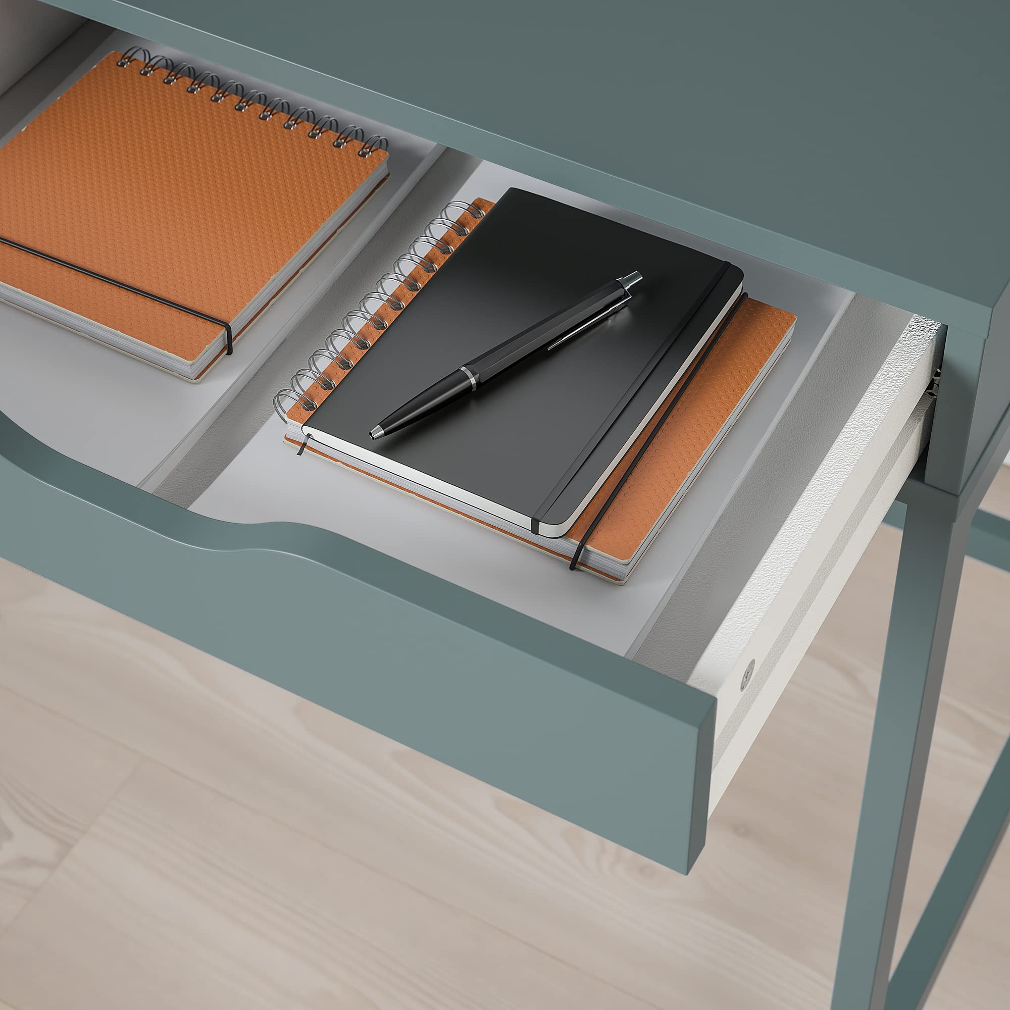 Ikea Alex Desk 132 x 58 cm, Grey/Turquoise : Amazon.com.be: Home