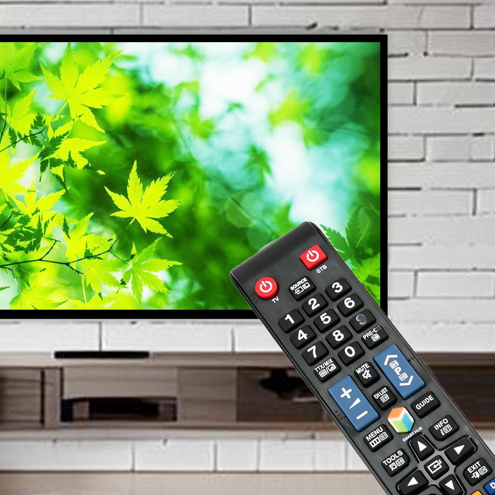 Telecomando Universale Per TV Samsung UE32H6400, UE40H5000, UE48H8000, UE55HU6900 E Molti Altri Modelli - Sostituto BN5901175N / TM1240A - 2