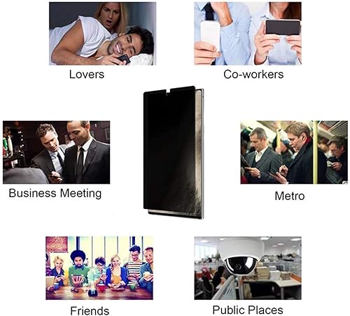 Miniatura 7 de Protector de pantalla de privacidad para Galaxy Note 10 Plus, antiespía, compatible con fundas, cobertura completa, soporte para desbloqueo en