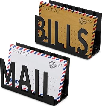 2 Pcs Mail Bill Organizers Holders for Desk Mail Holder