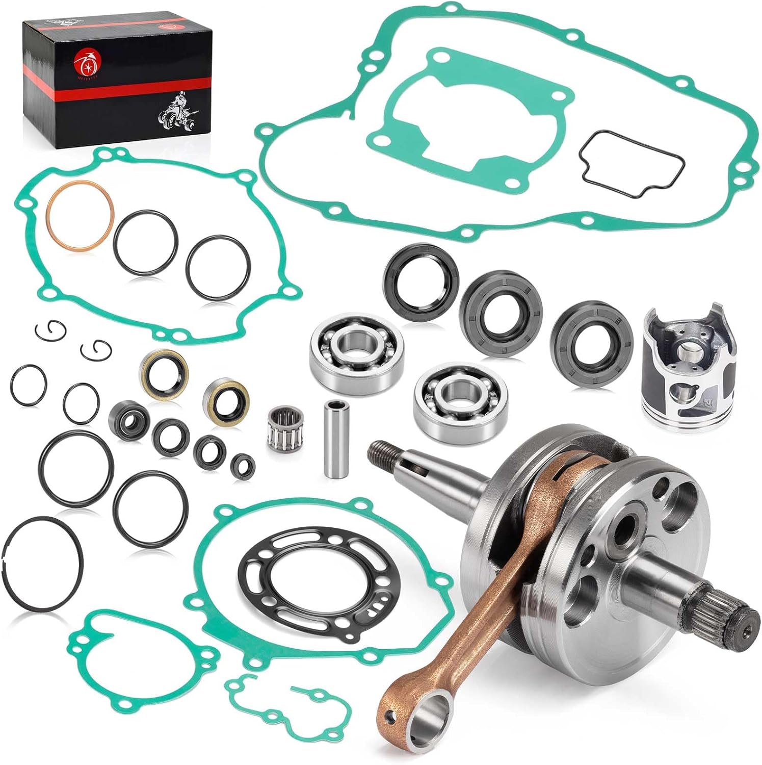 Engine Rebuild Kit Crankshaft Piston Gaskets Seal For KAWASAKI KX 85 2001-2005