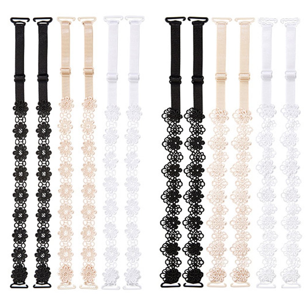 Lot De 6 Ou 9 Paires De Bretelles Réglables Pour Soutien-gorge - Largeur 1.5cm Ou 1.8cm - Design Brodé - Confortables