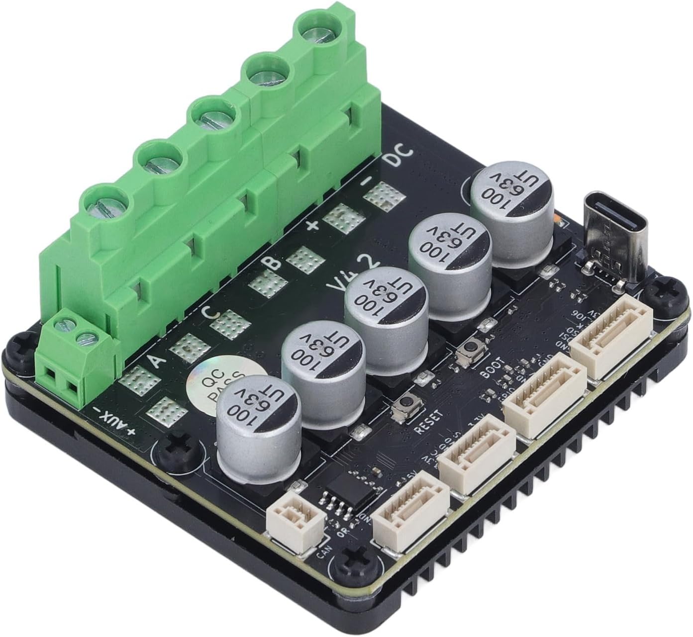 Brushless Servo Motor Controller, Large Current High Accuracy BLDC Driver with USB PWM UART CAN Interfaces, for Robot Arm AGV CNC Industrial Automation
