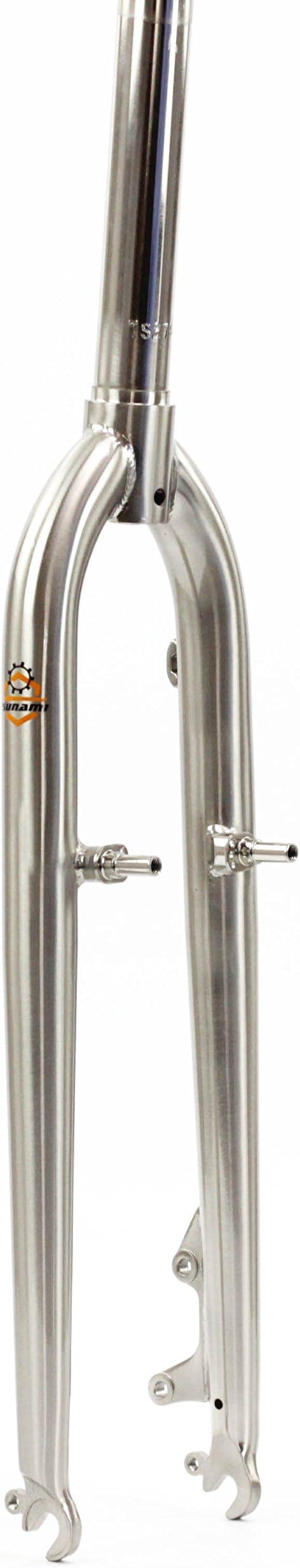Tsunami Bike Rigid Fork for 1-1/8 Steerer 27.5” 26" Wheel Suitable for MTB Disc V- Brake